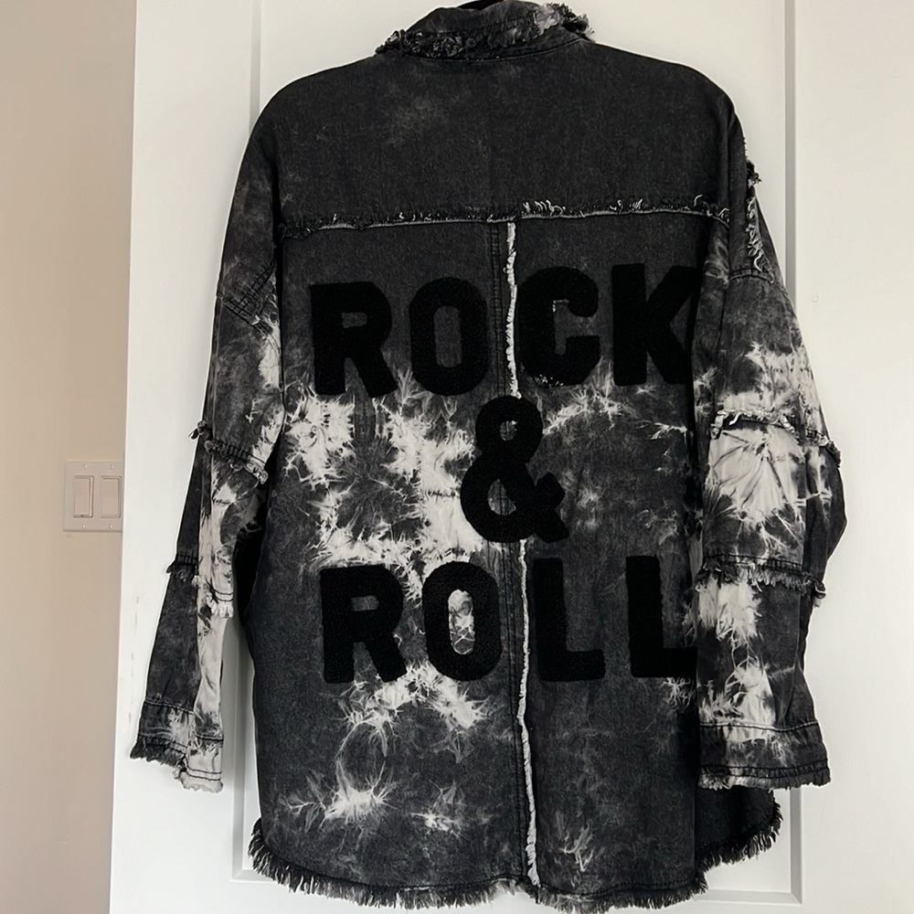 Rock & Roll Tie Dye Denim Jacket
